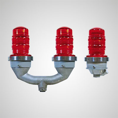 120VAC with 1 Bottom Hub LED Tower Obstruction Light Aircraft Warning Light L-810 Red Beacon 