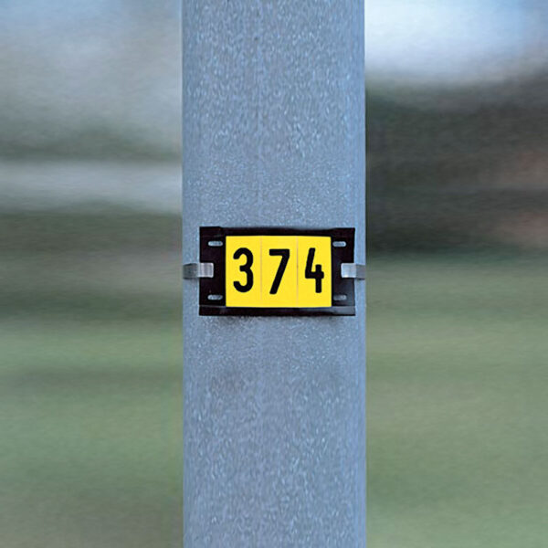 Hammar marking system shown mounted to a light pole.