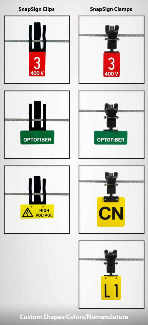 Assortment of different SnapSign colors.