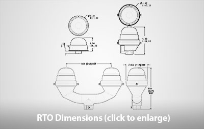 RTO Single & Dual Obstruction Light Dimensions