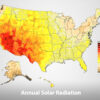 Annual solar radiation map