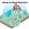 Illustration showing how the Sentrisense quick incident detection feature works.