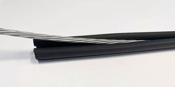 AvGuard conductor cover shown installed on steel braided wire.