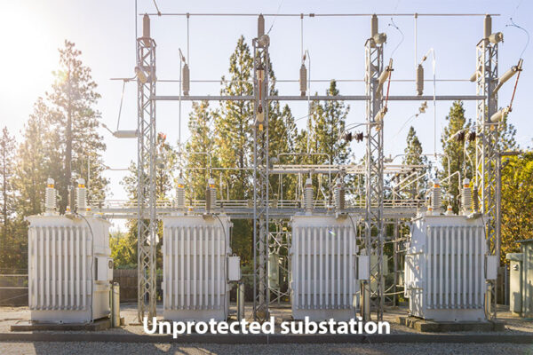 Unprotected substation